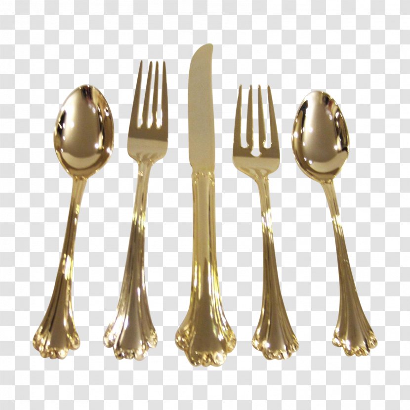 Fork Cutlery Gold Plating Stainless Steel Transparent PNG