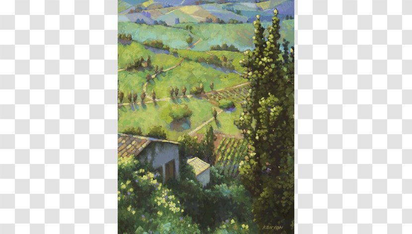 French Hills Painting Pastel Landscaping Fence - Ecosystem - Landscape Watercolor Transparent PNG