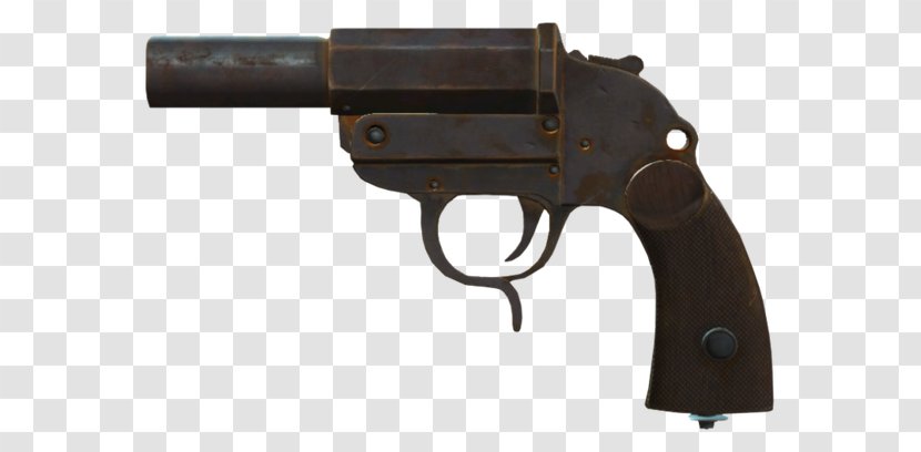 Fallout 4 Weapon Flare Gun Pistol - Watercolor - Guns Transparent PNG