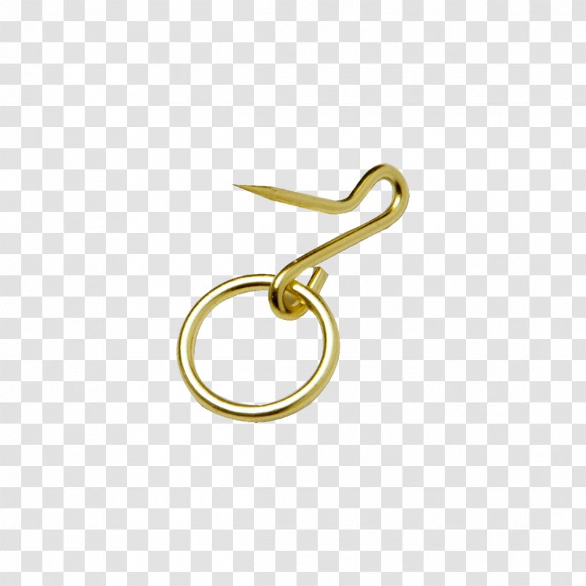 Brass Pin Plastic Drapery Ring - Earring Transparent PNG