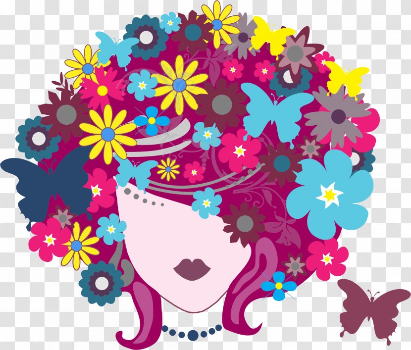 Woman Flower Clip Art - Petal - Women Hair Transparent PNG