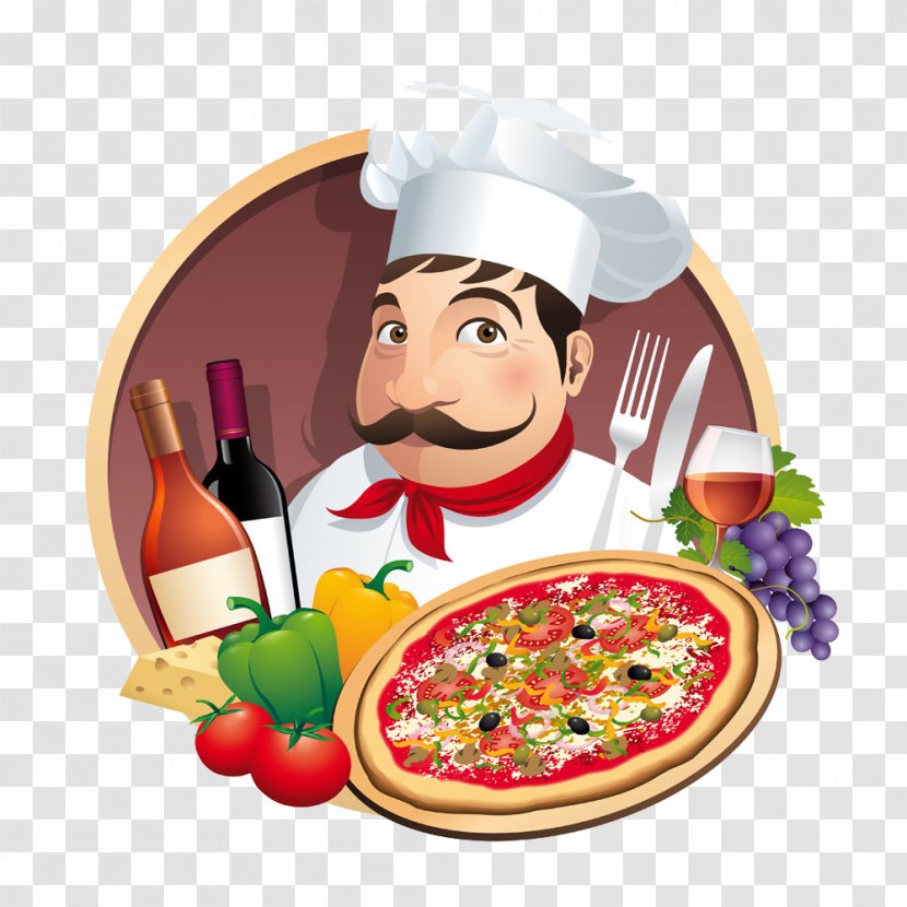 Pizza Take-out Chef Restaurant - Dish - Poster Transparent PNG