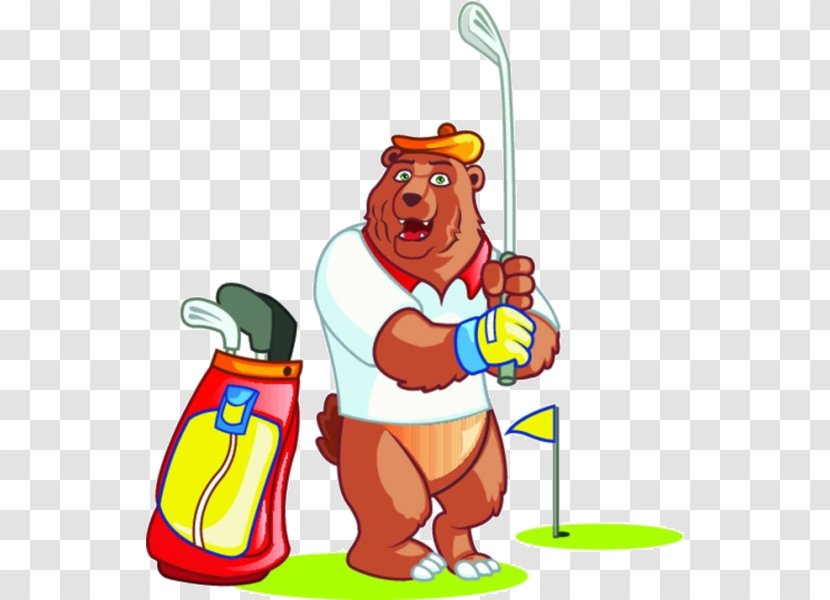 Golf Royalty-free Cartoon Clip Art - Silhouette - Bear Play Transparent PNG
