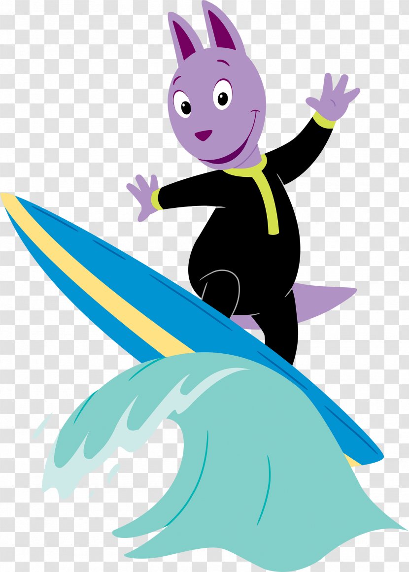 Uniqua Cartoon Surfing - Backyardigans - Surfboard Transparent PNG