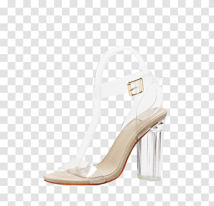 High-heeled Shoe Sandal Clear Heels Peep-toe - High Heeled Footwear - Blackish Transparent PNG