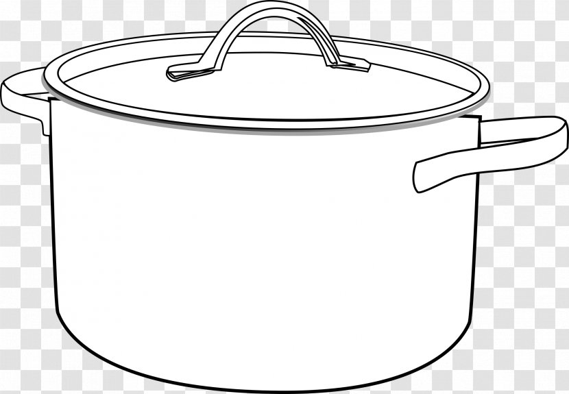 Line Art Cookware Drawing Clip - Pan Transparent PNG