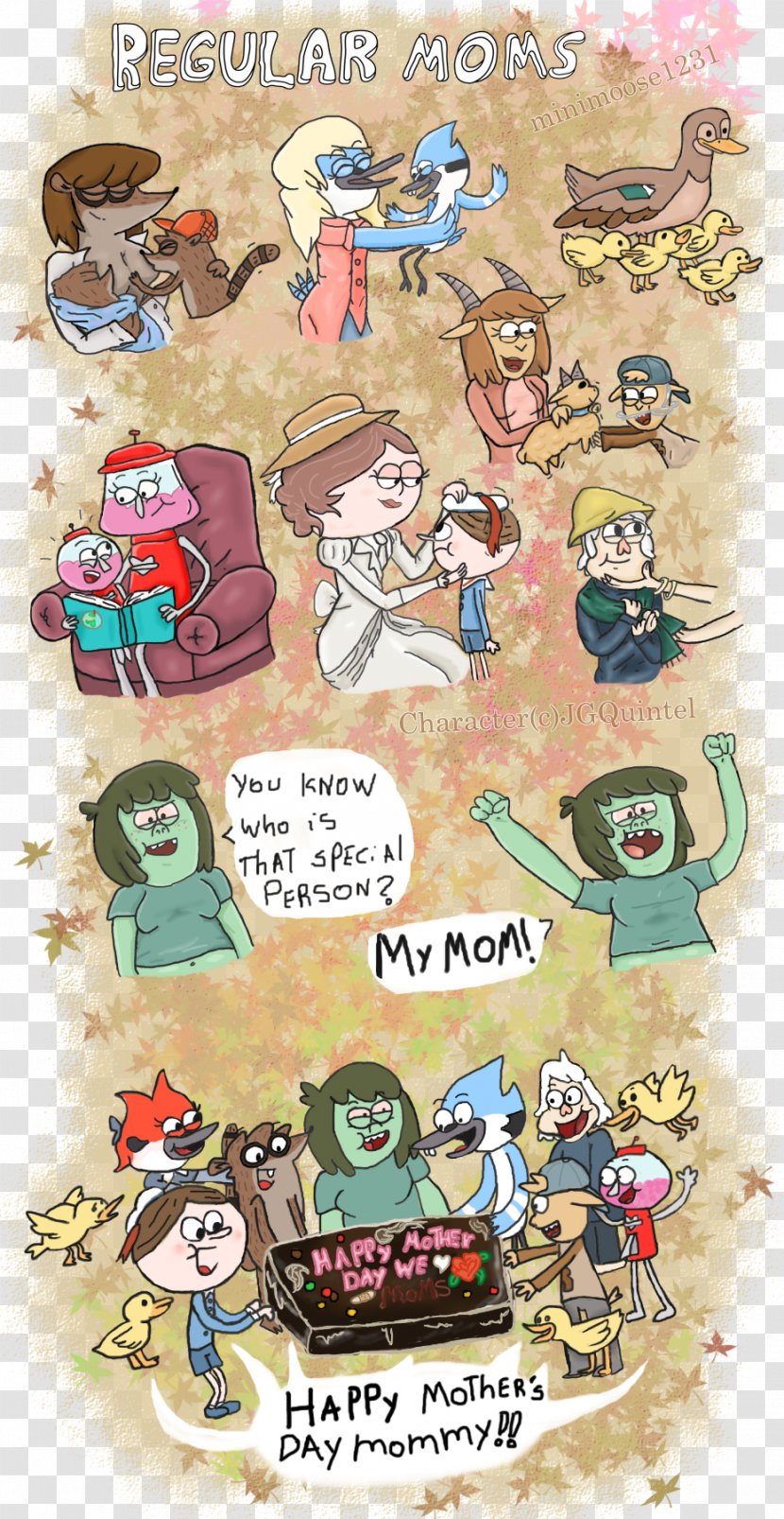 Rigby Mordecai Comics Mother's Day - Mothers Da Transparent PNG