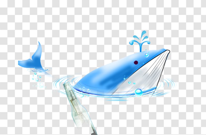 Cartoon Blue Whale - Fish Transparent PNG