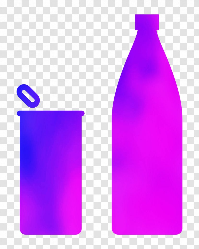 Water Bottles Glass Bottle Product - Violet Transparent PNG