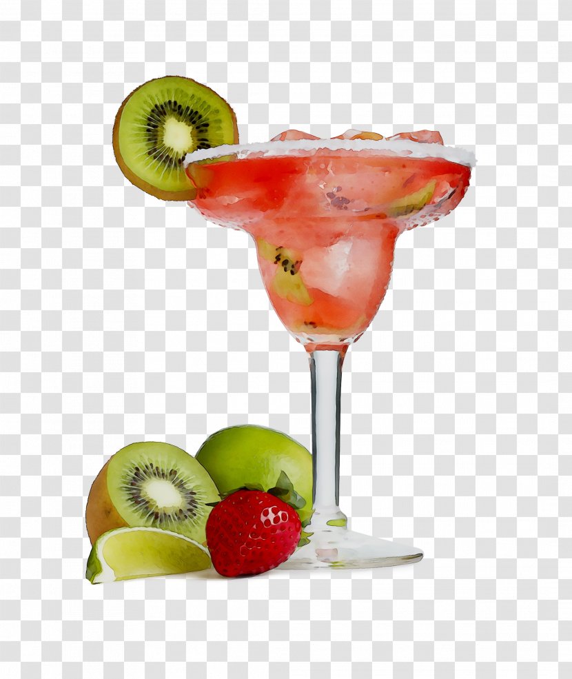 Cocktail Garnish Margarita Daiquiri Sea Breeze Martini - Strawberry Transparent PNG