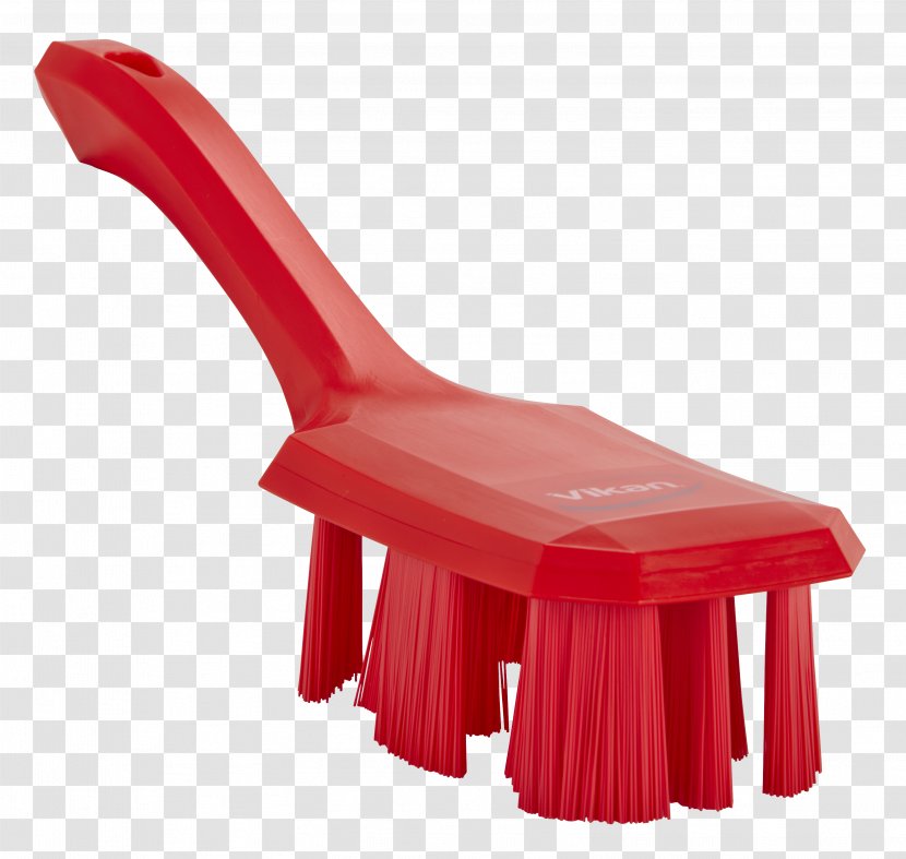 Brush Handle Broom Plastic Table - Red - Hand Transparent PNG