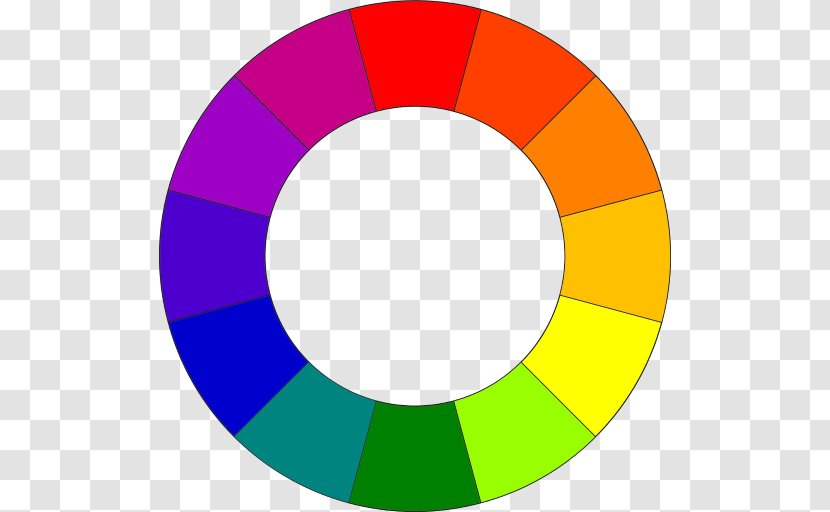 Color Wheel Complementary Colors Harmony Tertiary - Area - Tints And Shades Transparent PNG