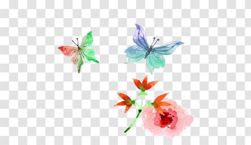 Butterfly Design Adobe Photoshop Watercolor Painting - Petal - 素材中国 Sccnn.com 7 Transparent PNG