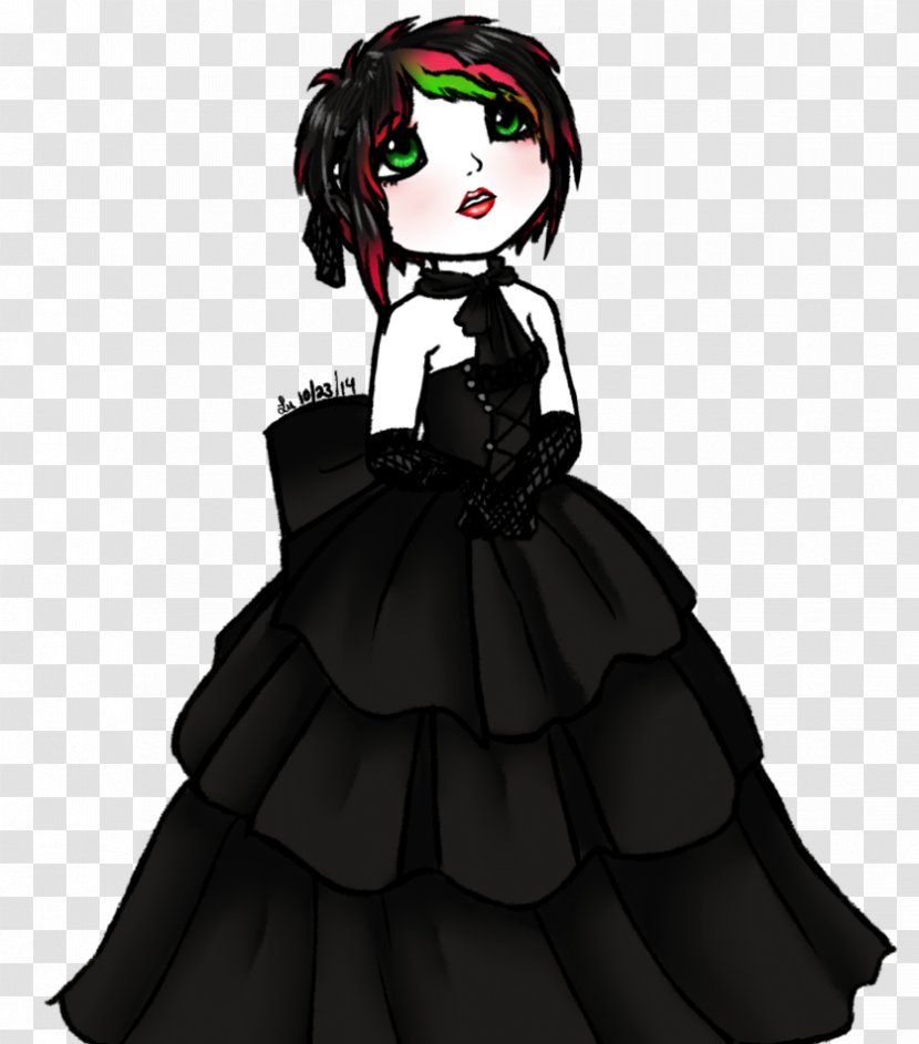 Black Hair Gown Brown - Tree - Porcelain Doll Transparent PNG