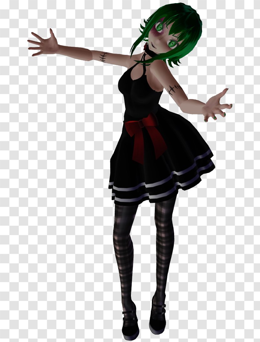 Megpoid Hatsune Miku MikuMikuDance Horror Doll - Watercolor Transparent PNG