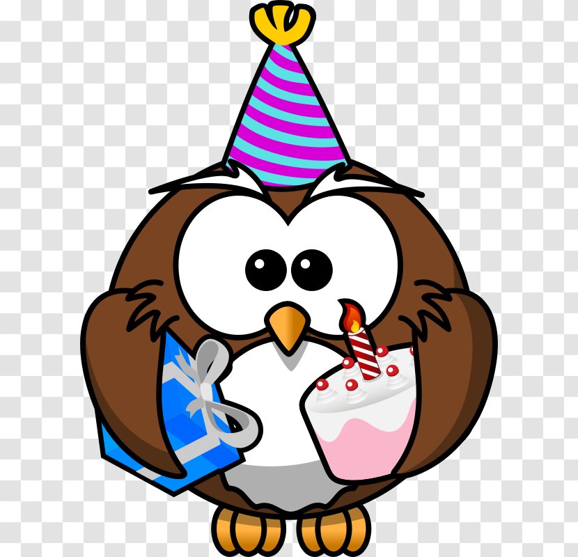 Owl Cartoon Clip Art - Tawny - Birthday Transparent PNG