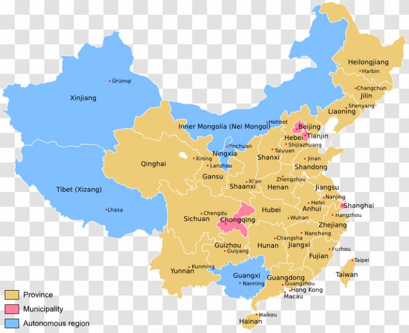 Guizhou Taiwan Province Provinces Of China Administrative Division Zhejiang - Yunnan Kunming Transparent PNG