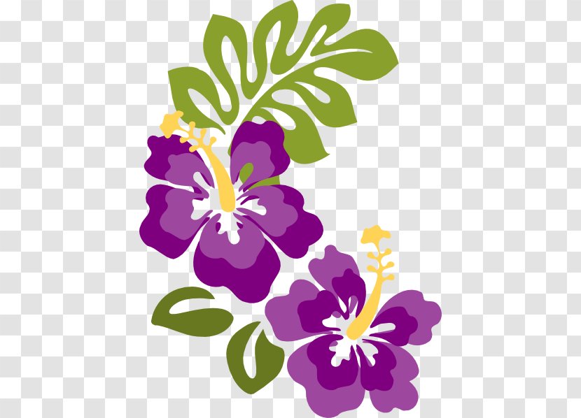 Hawaiian Hibiscus Shoeblackplant Clip Art - Purple - Hawaii Flower Transparent PNG
