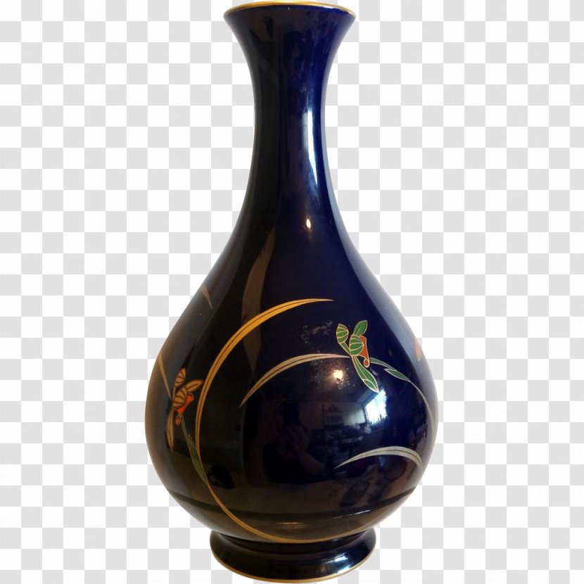 Vase Ceramic Glass Cobalt Blue Pottery Transparent PNG
