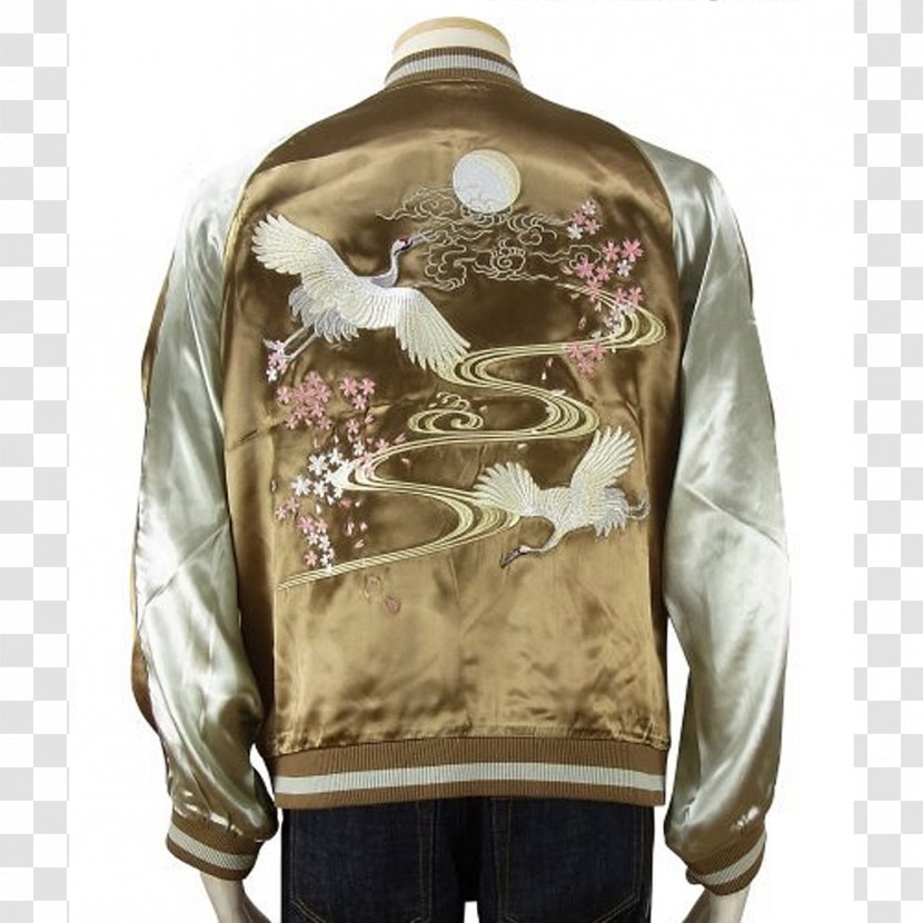 Crane Souvenir Jacket Sakura Cherry Blossom Transparent PNG