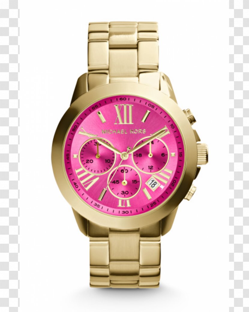 Watch Michael Kors Women's Bradshaw Chronograph Brand Slim Runway - Magenta - Watches Transparent PNG