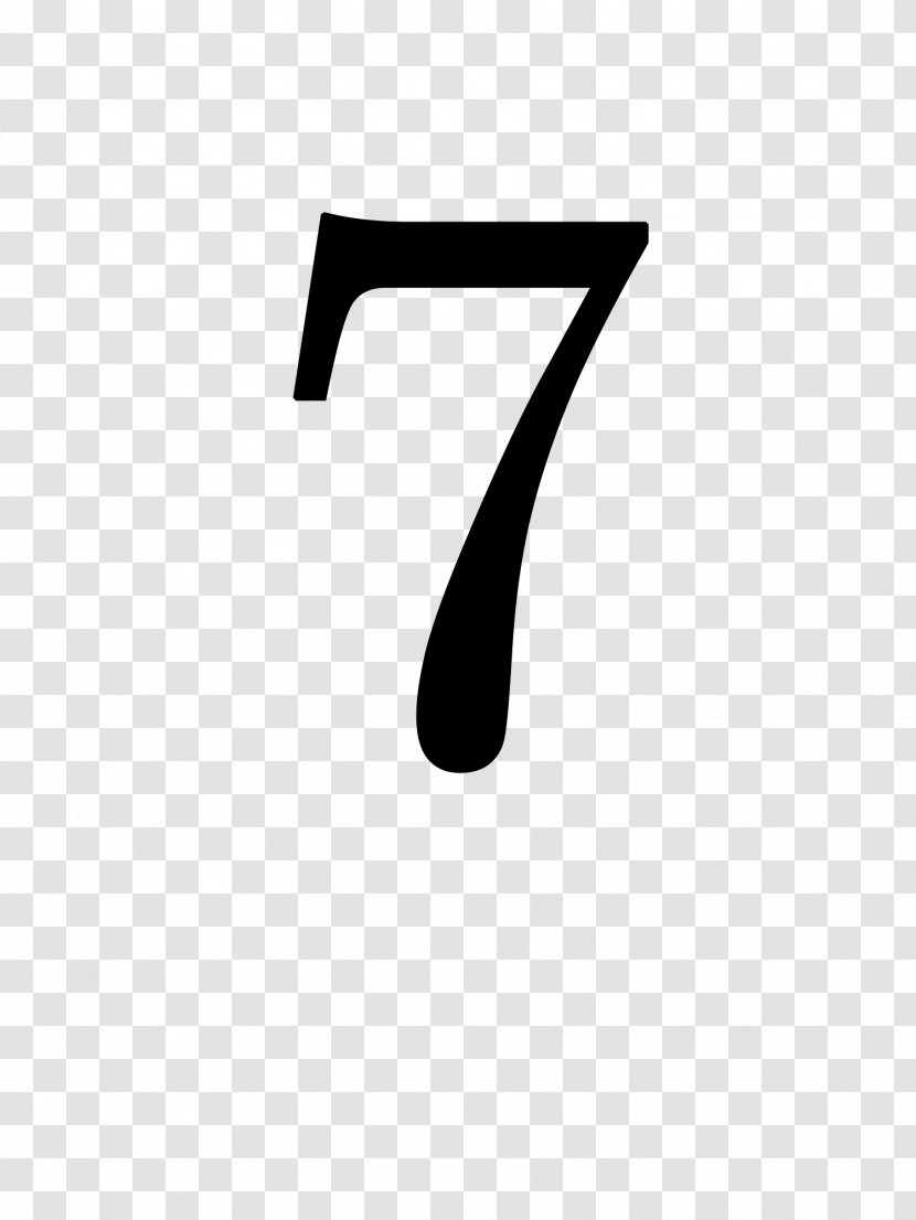 Brand Black And White Logo - Number 7 Transparent PNG