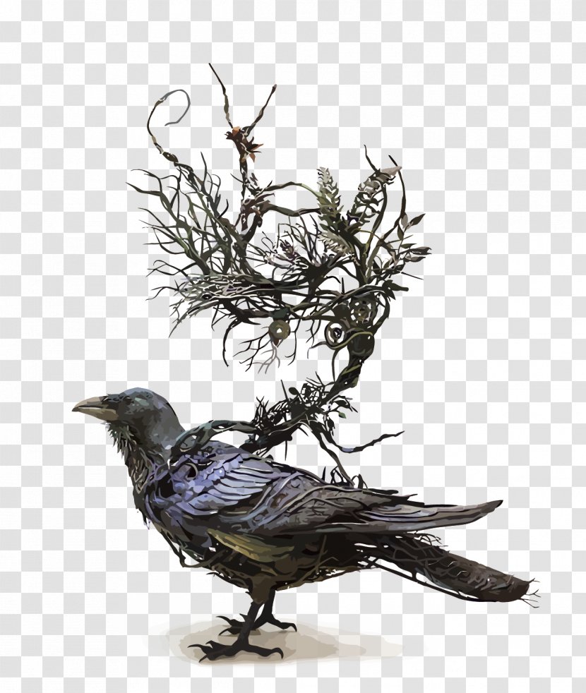 Sculpture Surrealism Artist - Fauna - Vector Raven Transparent PNG