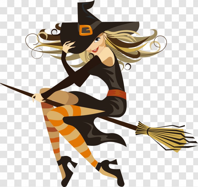 Halloween Witchcraft Illustration - Royaltyfree - Vector Witch Transparent PNG