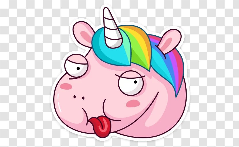 Sticker Telegram VKontakte Viber Unicorn - Fictional Character - Smiley Transparent PNG