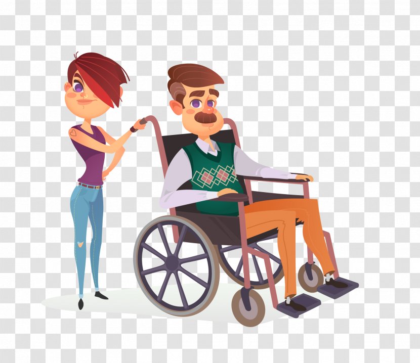 Disability Wheelchair Illustration - Stock Photography - Grandpa In A Transparent PNG