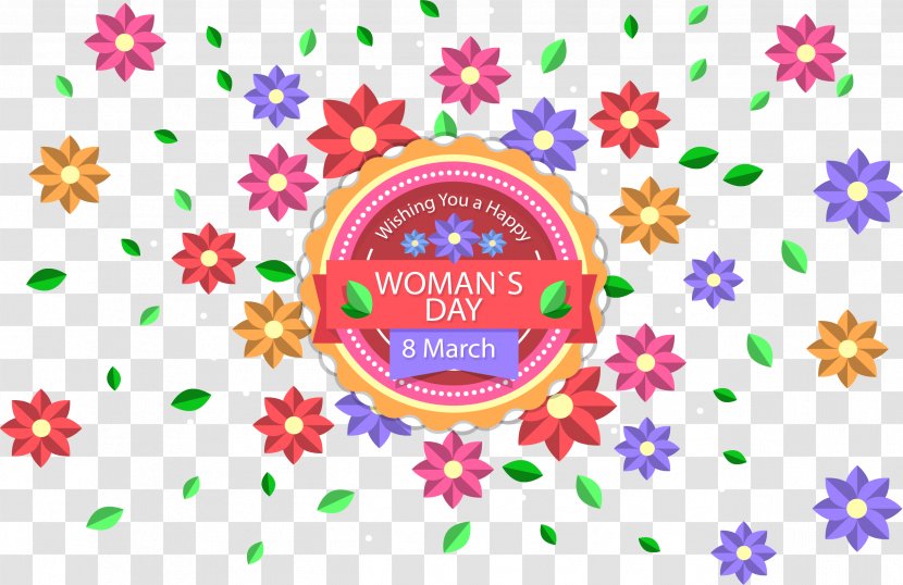 International Womens Day Poster Woman - Romantic Flower Background Women's Transparent PNG