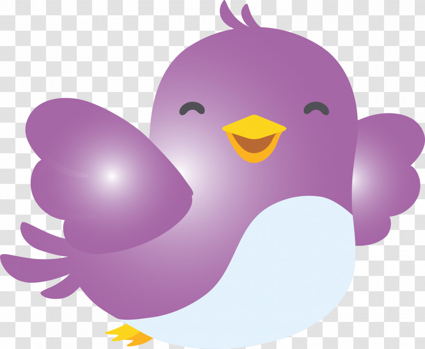 Purple Bird Rubber Ducky Beak Bath Toy Transparent PNG