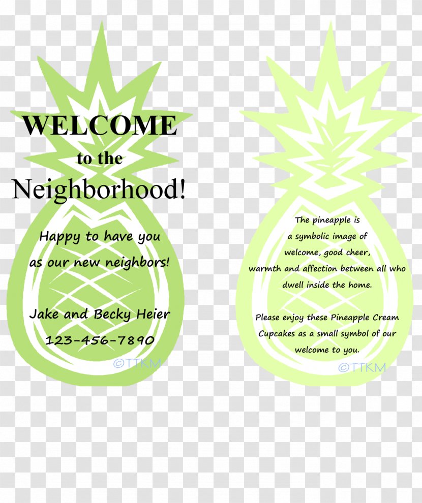 Neighbourhood Gift Housewarming Party Pineapple Community - Card Transparent PNG