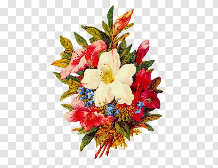 Floral Design Paper Flower Bouquet Cut Flowers - Alstroemeriaceae - Alice Vintage Transparent PNG