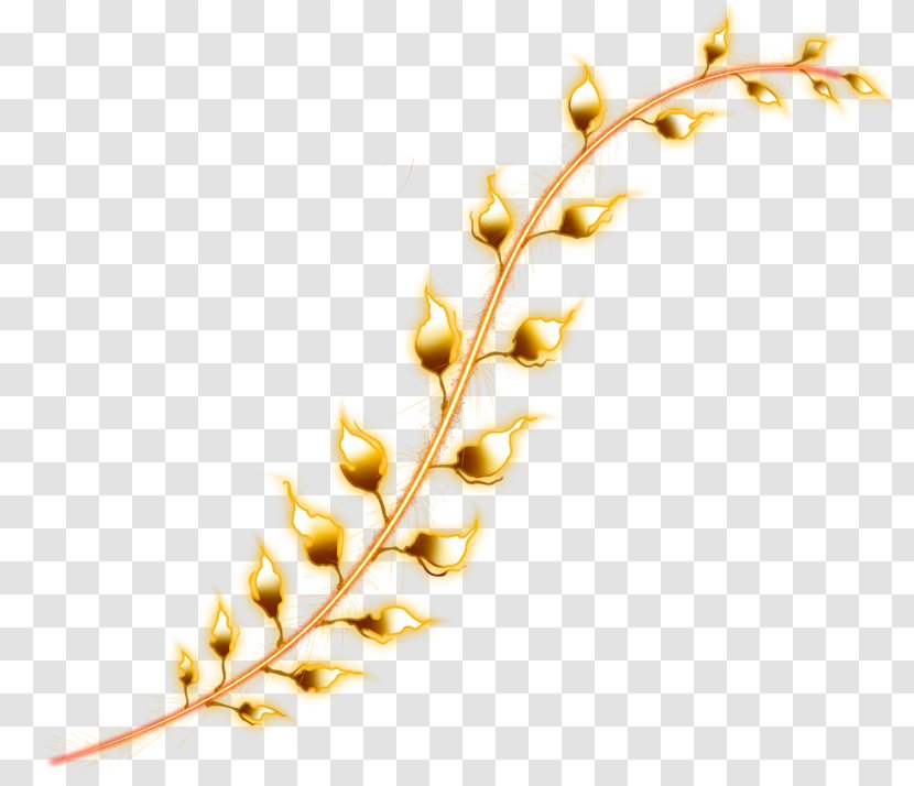 Gold Leaf Commodity Twig Product Transparent PNG