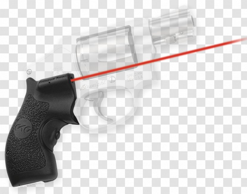 Smith & Wesson Crimson Trace Sight Pistol Grip Revolver - Weapon - Laser Gun Transparent PNG