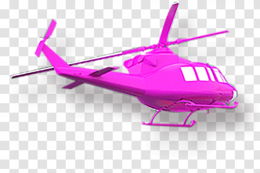Helicopter Rotor Airplane Aircraft Pink - Material - Purple Transparent PNG