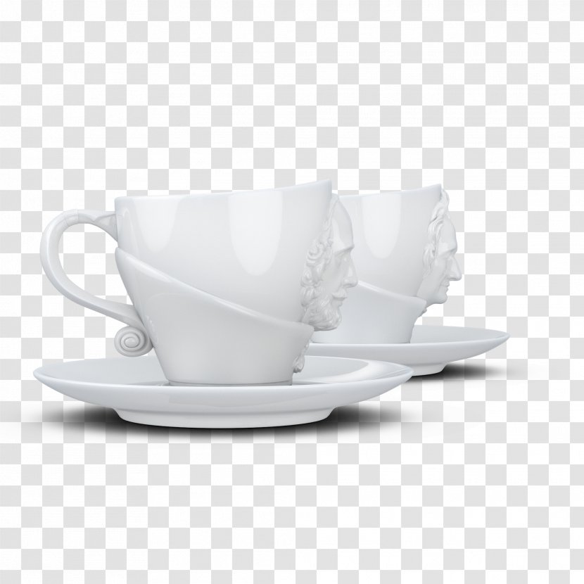 Coffee Cup Saucer Porcelain - Set Transparent PNG