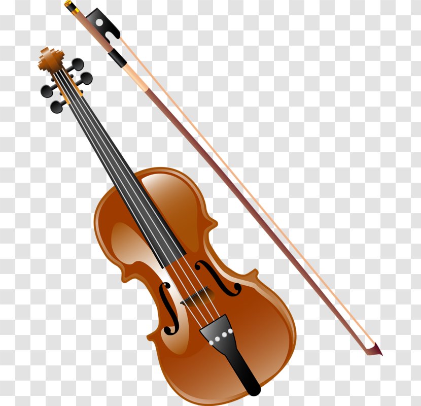 Musical Note Violin Bow Instrument - Silhouette - Brown Transparent PNG