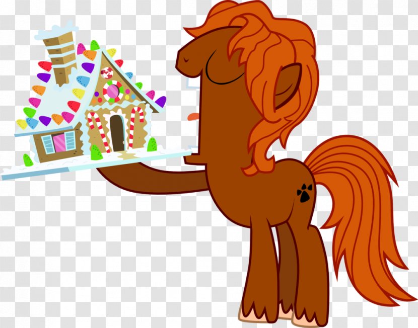 Gingerbread House Man Make A - Horse Like Mammal - Cake Transparent PNG