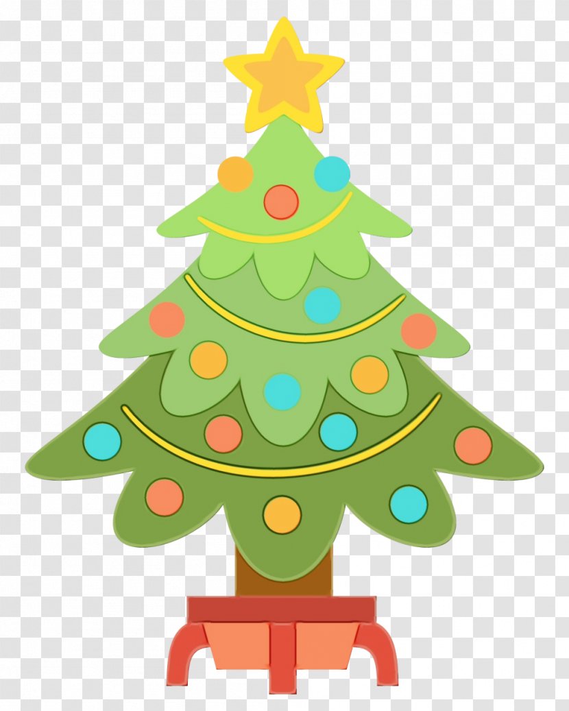 Watercolor Christmas Tree - Pine Family - Plant Transparent PNG
