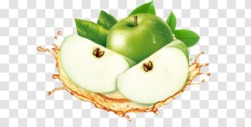 Apple Fruit Food - Green Pattern Transparent PNG