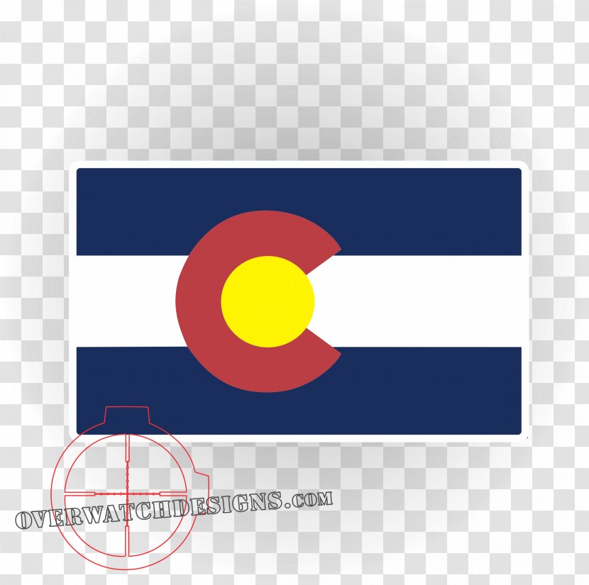 Flag Of Colorado State Sticker Decal - Bumper Transparent PNG