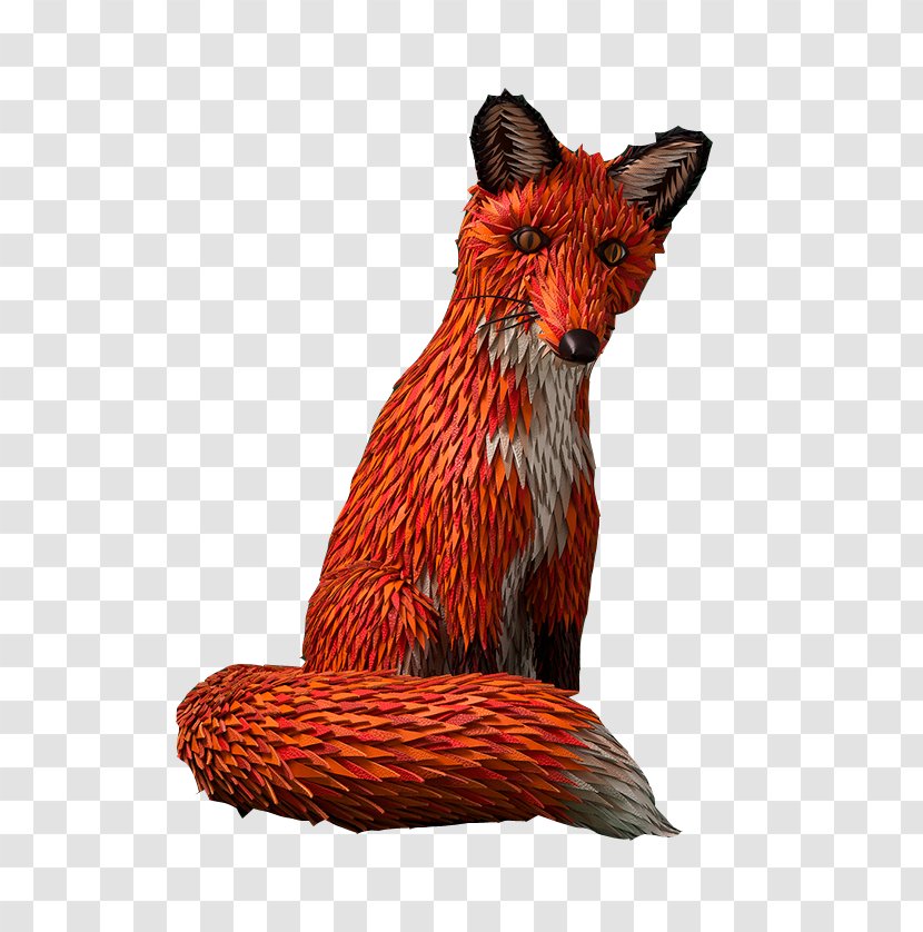 Red Fox Paper - Illustrator Transparent PNG