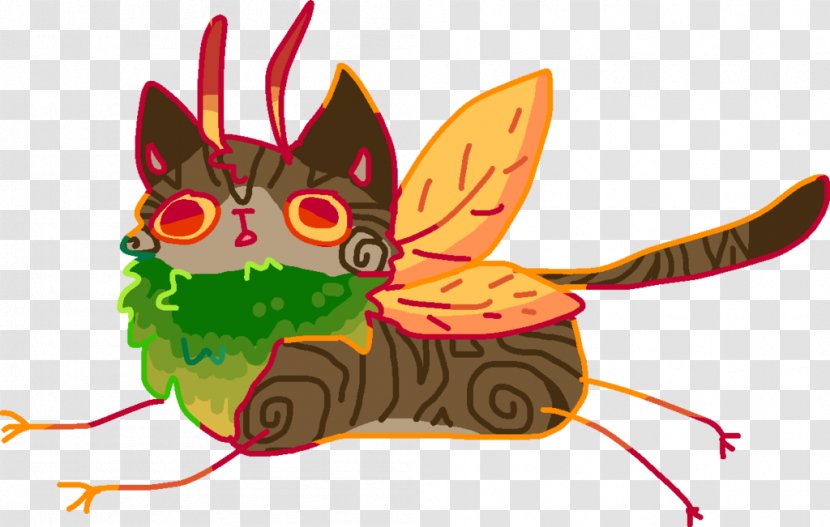 Butterfly Illustration Clip Art Insect Cat - Fictional Character Transparent PNG