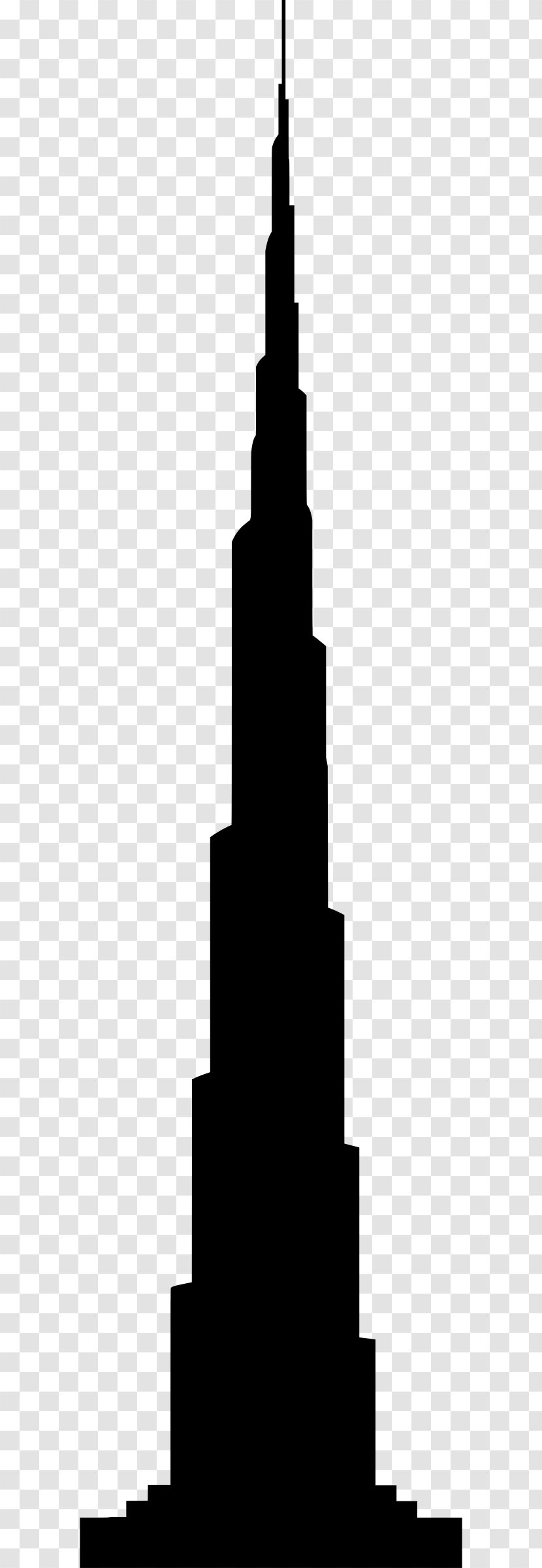 Burj Khalifa Al Arab Silhouette Tower - Skyscraper Transparent PNG
