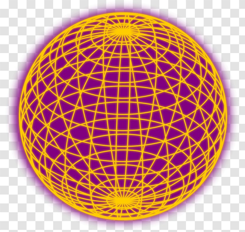 Globe World Clip Art - Yellow - Wire Vector Transparent PNG