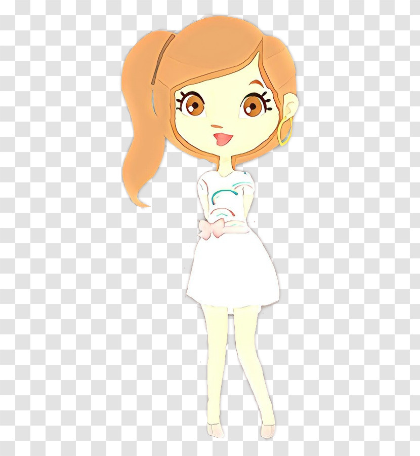 Cartoon Finger Animation Brown Hair Style Transparent PNG