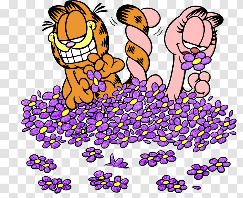 Garfield Odie Image Cartoon Comics - Purple - Arlene Graphic Transparent PNG