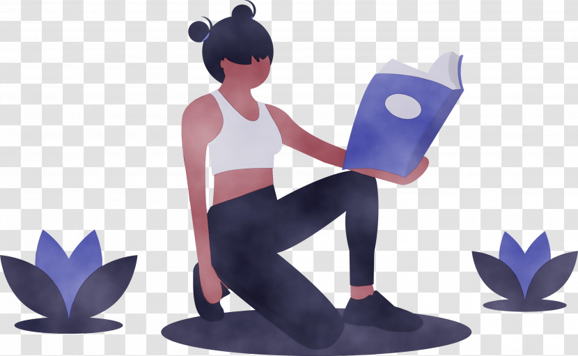 Cartoon Physical Fitness Animation Sitting Yoga Transparent PNG